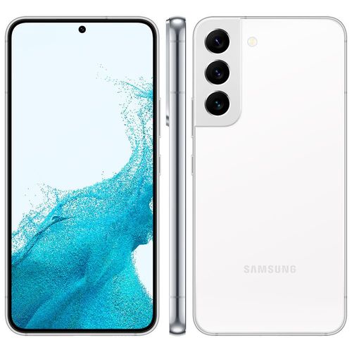Smartphone Samsung Galaxy S22 128GB Branco 5G 8GB RAM Tela 6,1” Câmera Tripla Frontal 10MP - Tenho minhas marcas de uso