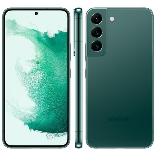 Smartphone Samsung Galaxy S22 Plus 128GB Verde 5G 8GB - RAM Tela 6,6” Câmera Tripla de 50MP + 10MP + 12MP Frontal 10MP - Tenho minhas marcas de uso